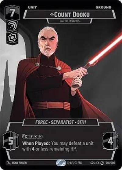 Count Dooku - Darth Tyranus 001/006 2024 Convention Exclusive Star Wars card