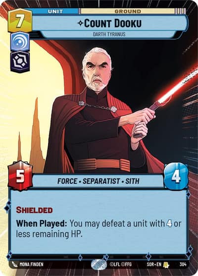 Count Dooku - Darth Tyranus (Hyperspace) 304 Spark of Rebellion Star Wars card