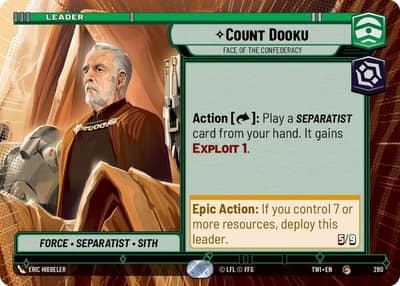 Count Dooku - Face of the Confederacy (Hyperspace) 280 Twilight of the Republic Star Wars card