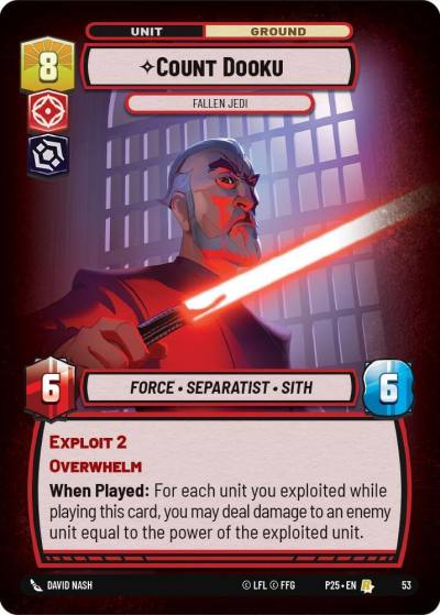 Count Dooku - Fallen Jedi 53 Organized Play Promos Star Wars card