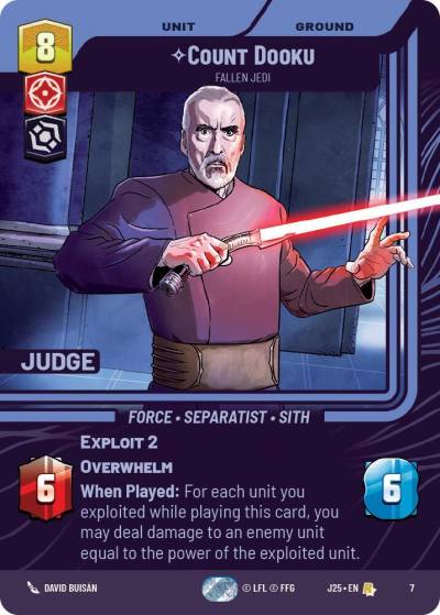 Count Dooku - Fallen Jedi 7 Judge Promos Star Wars card