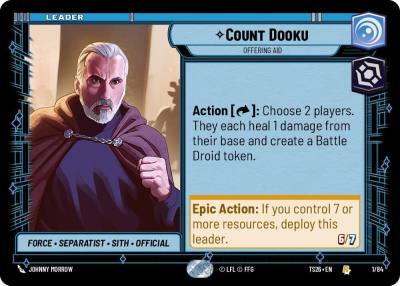 Count Dooku - Offering Aid 1/84 Twin Suns Star Wars card