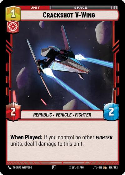 Crackshot V-Wing 158/262 Jump to Lightspeed Star Wars card