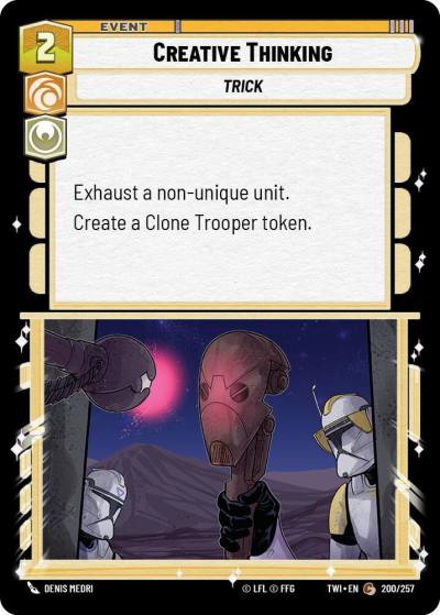Creative Thinking 200/257 Twilight of the Republic Star Wars card