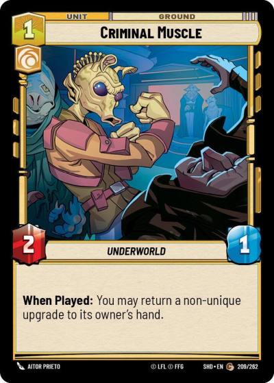 Criminal Muscle 209/262 Shadows of the Galaxy Star Wars card