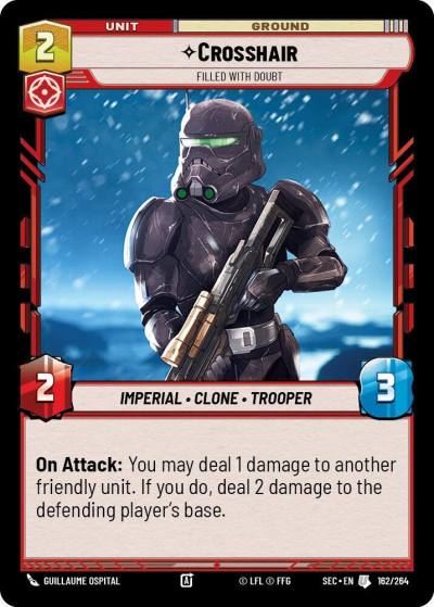 Crosshair - Filled With Doubt 162/264 Secrets of Power Star Wars card
