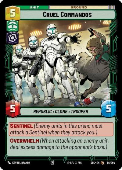Cruel Commandos 86/264 Secrets of Power Star Wars card