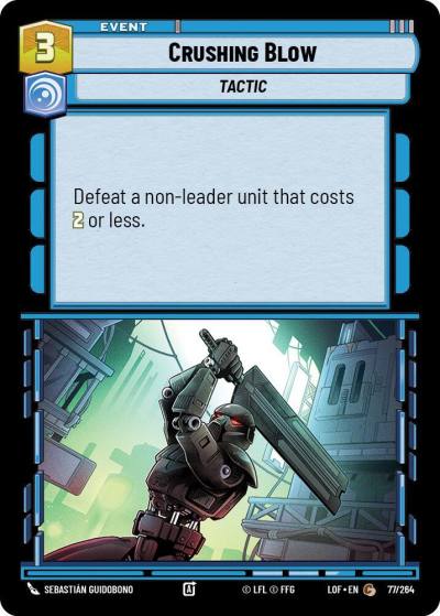 Crushing Blow 077/264 Legends of the Force Star Wars card