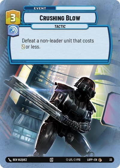 Crushing Blow (Foil) 23 Legends of the Force: Weekly Play Promos Star Wars card