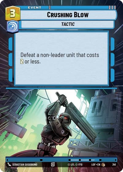 Crushing Blow (Hyperspace) 341 Legends of the Force Star Wars card