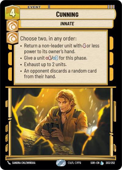 Cunning 203/252 Spark of Rebellion Star Wars card