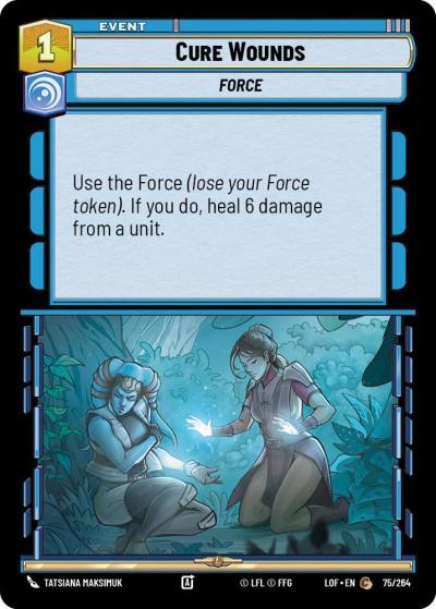 Cure Wounds 075/264 Legends of the Force Star Wars card