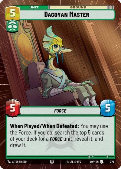 Dagoyan Master (Hyperspace) 379 Legends of the Force Star Wars card