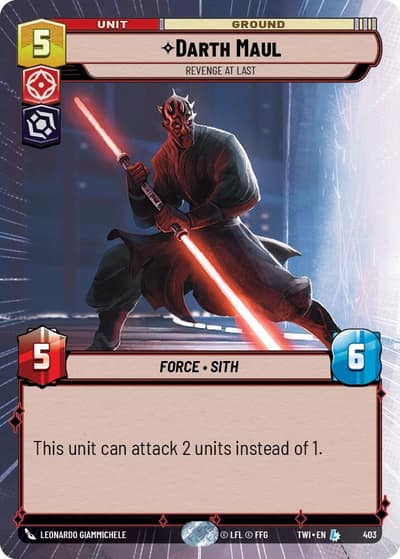 Darth Maul - Revenge At Last (Hyperspace) 403 Twilight of the Republic Star Wars card