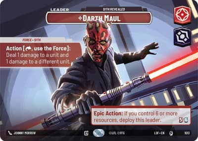 Darth Maul - Sith Revealed (Showcase) 1013 Legends of the Force Star Wars card