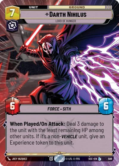 Darth Nihilus - Lord of Hunger (Hyperspace) 508 Secrets of Power Star Wars card