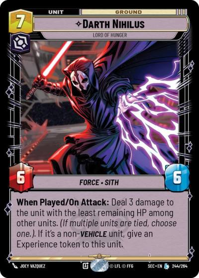 Darth Nihilus - Lord of Hunger 244/264 Secrets of Power Star Wars card