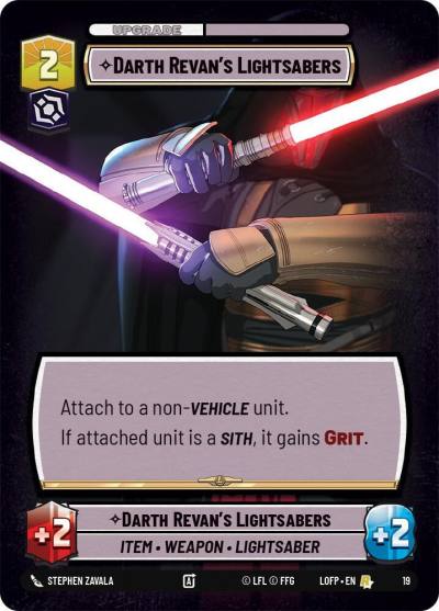Darth Revan's Lightsabers 19 Organized Play Promos Star Wars card