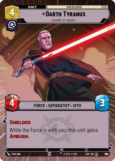 Darth Tyranus - Servant of Sidious (Hyperspace Foil) 971 Legends of the Force Star Wars card