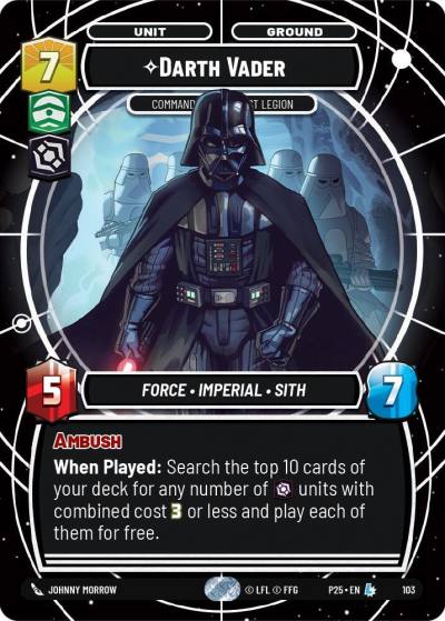 Darth Vader - Commanding the First Legion 103 Organized Play Promos Star Wars card
