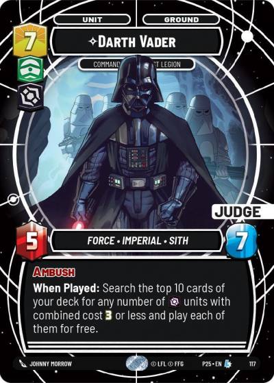 Darth Vader - Commanding the First Legion 117 Judge Promos Star Wars card