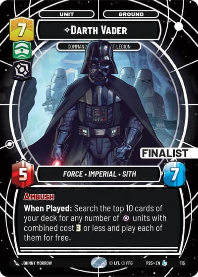 Darth Vader - Commanding the First Legion (Finalist) 114 Organized Play Promos Star Wars Unlimited card