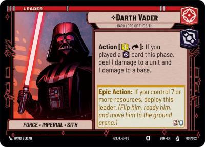 Darth Vader - Dark Lord of the Sith 001/002 Prerelease Promos Star Wars card