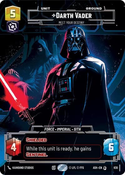 Darth Vader - Meet Your Destiny (Prestige) 830 Ashes of the Empire Star Wars Unlimited card