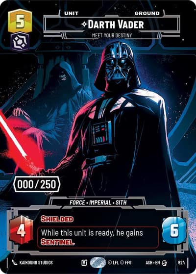Darth Vader - Meet Your Destiny (Serialized) 924 Ashes of the Empire Star Wars Unlimited card