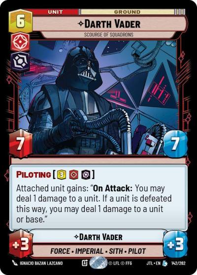 Darth Vader - Scourge of Squadrons 142/262 Jump to Lightspeed Star Wars card