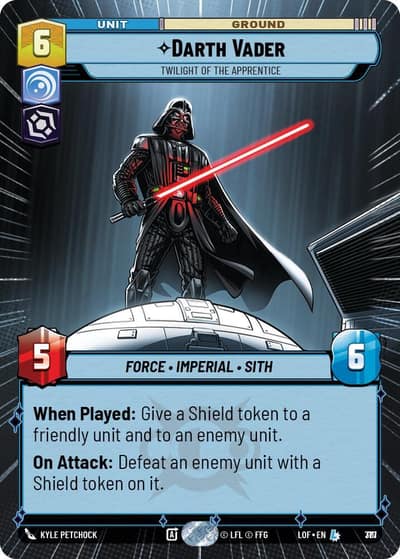 Darth Vader - Twilight of the Apprentice (Hyperspace Foil) 777 Legends of the Force Star Wars Unlimited card