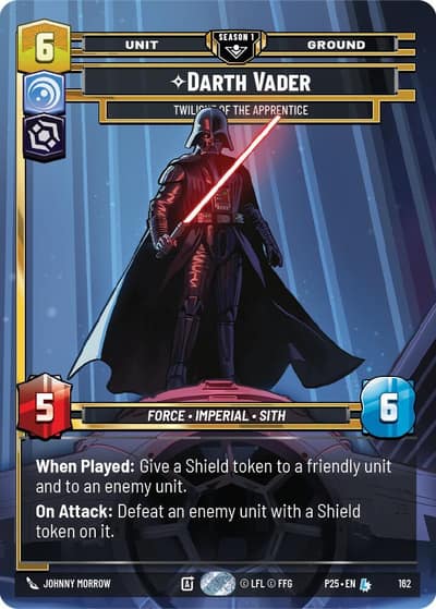 Darth Vader - Twilight of the Apprentice (162) 162 Sector and Regional Promos: Season 1 Star Wars card