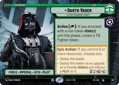 Darth Vader - Victor Squadron Leader (Hyperspace) 268 Jump to Lightspeed Star Wars Unlimited card