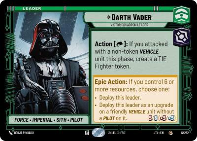 Darth Vader - Victor Squadron Leader 006/262 Jump to Lightspeed Star Wars card