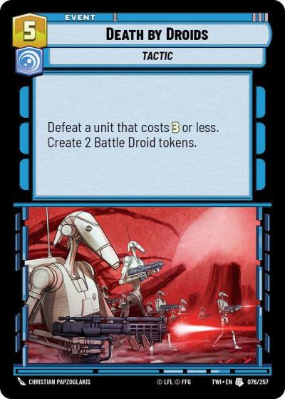 Death by Droids 076/257 Twilight of the Republic Star Wars card