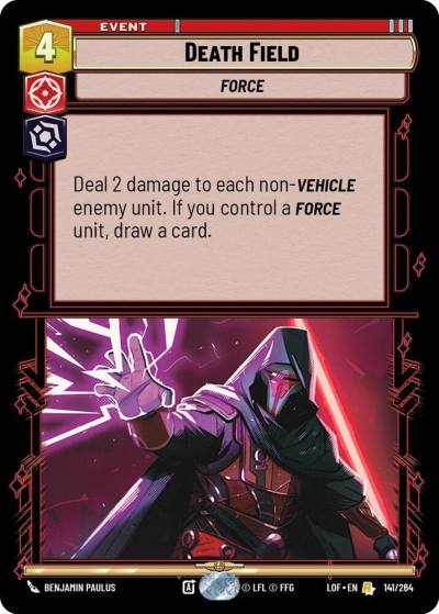 Death Field 141/264 Legends of the Force Star Wars card