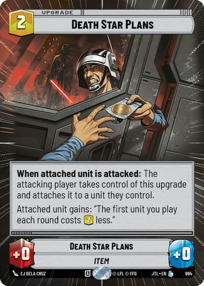 Death Star Plans (Hyperspace Foil) 994 Jump to Lightspeed Star Wars card