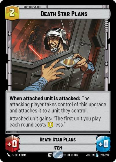 Death Star Plans 260/262 Jump to Lightspeed Star Wars card