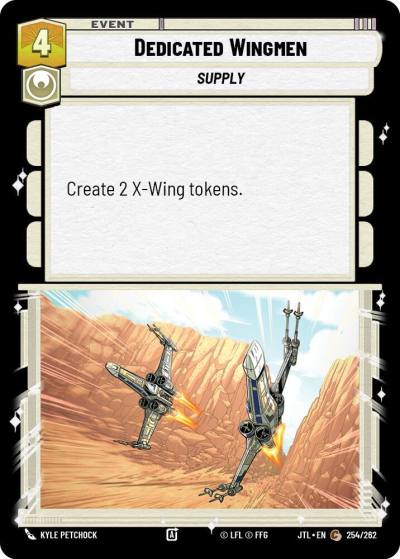Dedicated Wingmen 254/262 Jump to Lightspeed Star Wars card