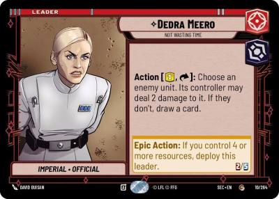 Dedra Meero - Not Wasting Time 10/264 Secrets of Power Star Wars card