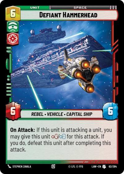 Defiant Hammerhead 62/264 A Lawless Time Star Wars card