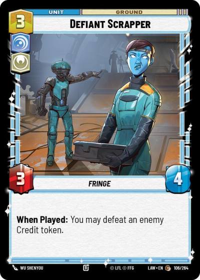 Defiant Scrapper 106/264 A Lawless Time Star Wars card