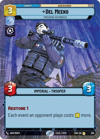 Del Meeko - Providing Overwatch (Hyperspace) 300 Spark of Rebellion Star Wars card