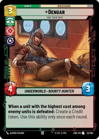 Dengar - Take Your Shot 53/264 A Lawless Time Star Wars card