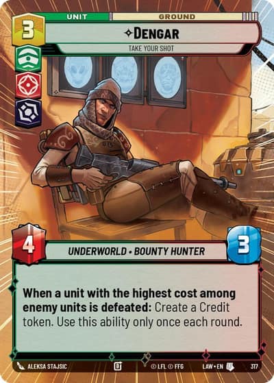 Dengar - Take Your Shot (Hyperspace) 317 A Lawless Time Star Wars card