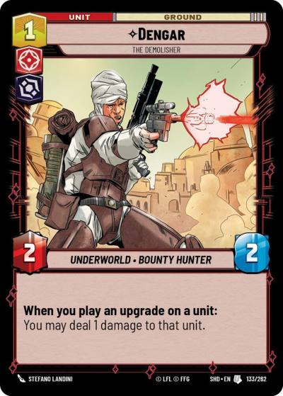 Dengar - The Demolisher 133/262 Shadows of the Galaxy Star Wars card