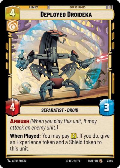 Deployed Droideka 77/84 Twin Suns Star Wars card