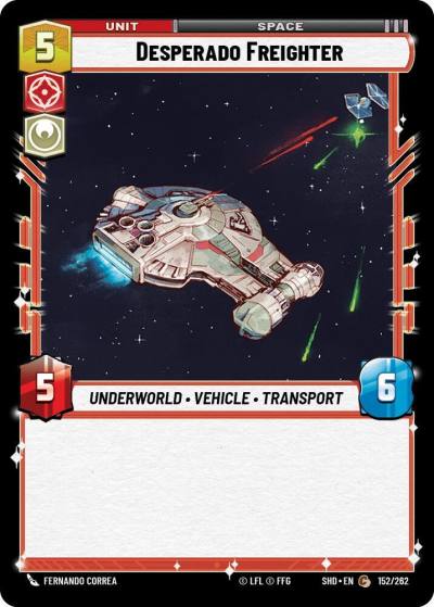 Desperado Freighter 152/262 Shadows of the Galaxy Star Wars card