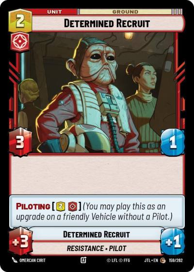 Determined Recruit 159/262 Jump to Lightspeed Star Wars card