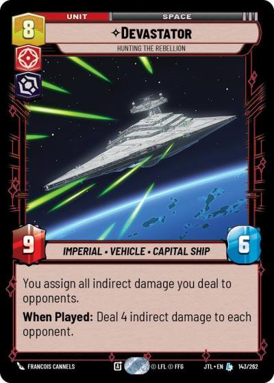 Devastator - Hunting the Rebellion 143/262 Jump to Lightspeed Star Wars card